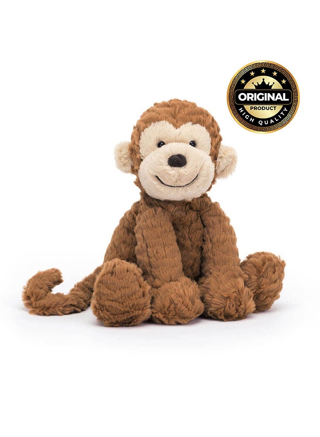 Jellycat Fuddlewuddle Monkey Plush – Soft Stuffed Toy with Cordy Legs, Cute Valentine’s Gift for Kids & Adults, Collectible Jellycat,  23cm - Image 1